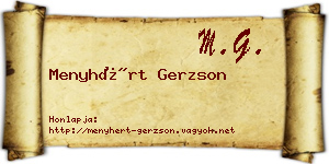 Menyhért Gerzson névjegykártya